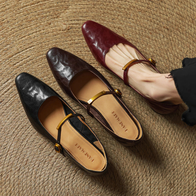 Noor Lambskin Mary Janes
