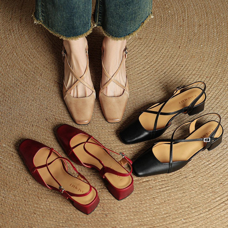 Heloise Leather Heels