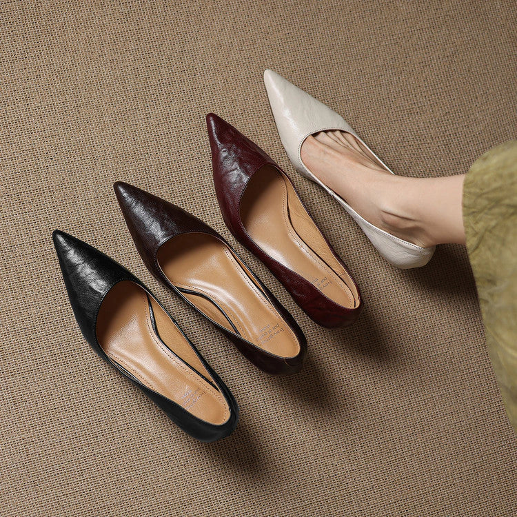 Garance Leather Low Pumps