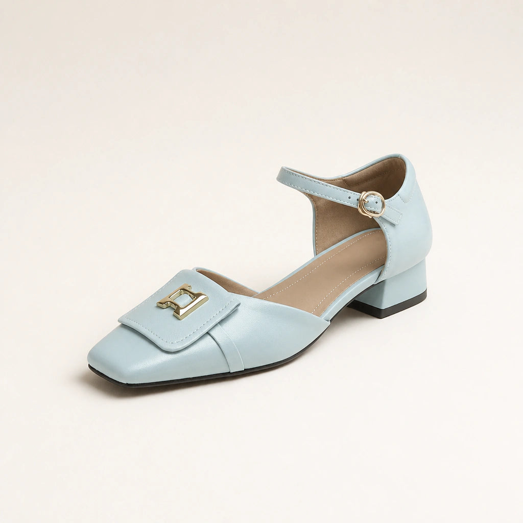 A strap that holds the foot