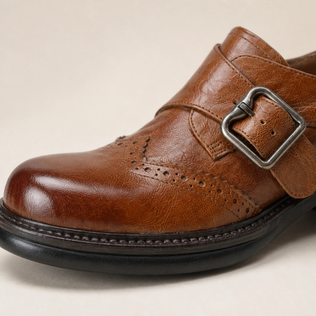 Burnished leather, warm and deep