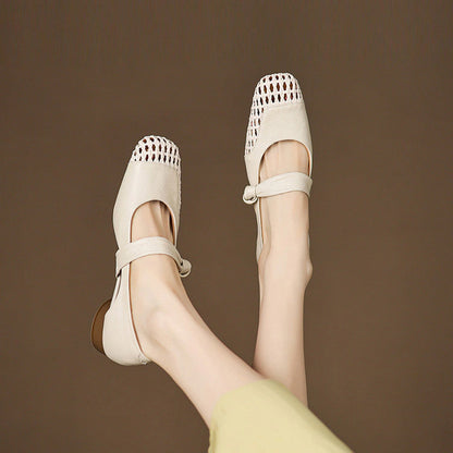 Wren Woven Leather Mary Janes