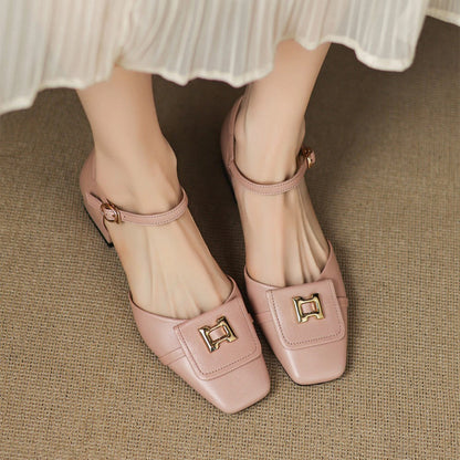Vivienne Buckle Leather Mary-Janes