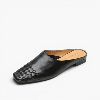 Maya Woven Leather Mules