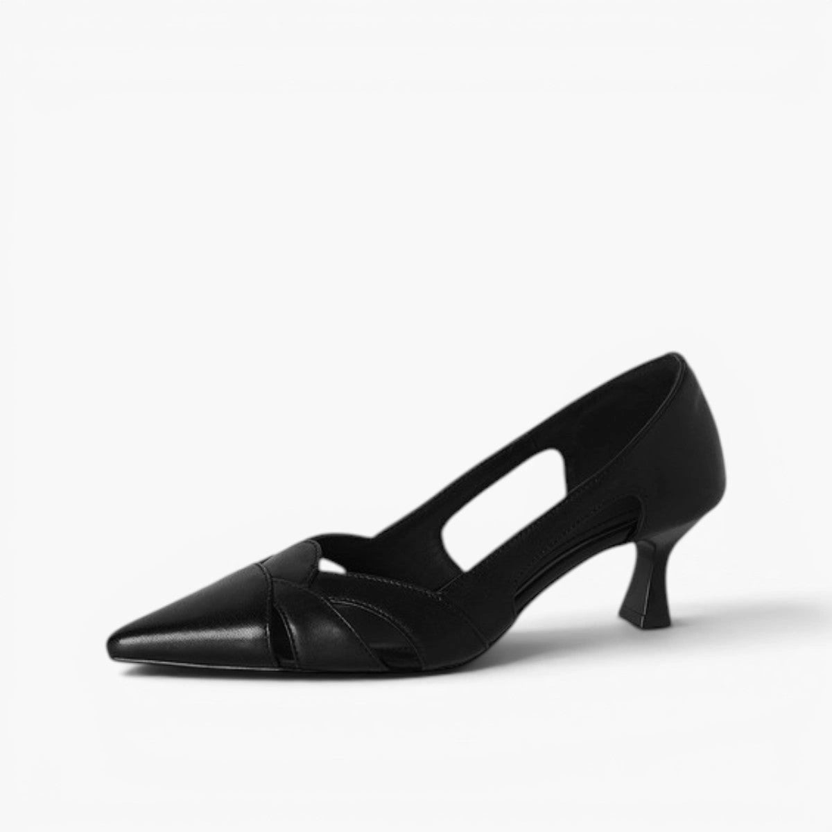 Eloise Cutout Leather Pumps
