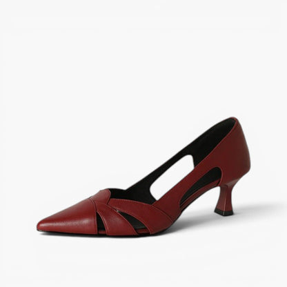 Eloise Cutout Leather Pumps