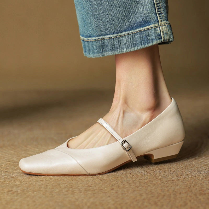 Sidonie Leather Mary Jane Flats
