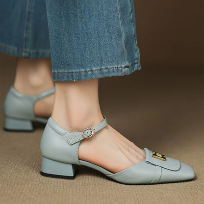 Vivienne Buckle Leather Mary-Janes