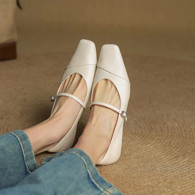 Sidonie Leather Mary Jane Flats