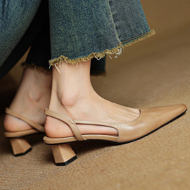 Oceane Leather Slingback Pumps