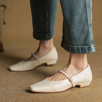 Sidonie Leather Mary Jane Flats