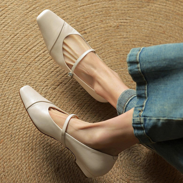 Sidonie Leather Mary Jane Flats