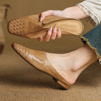 Maya Woven Leather Mules
