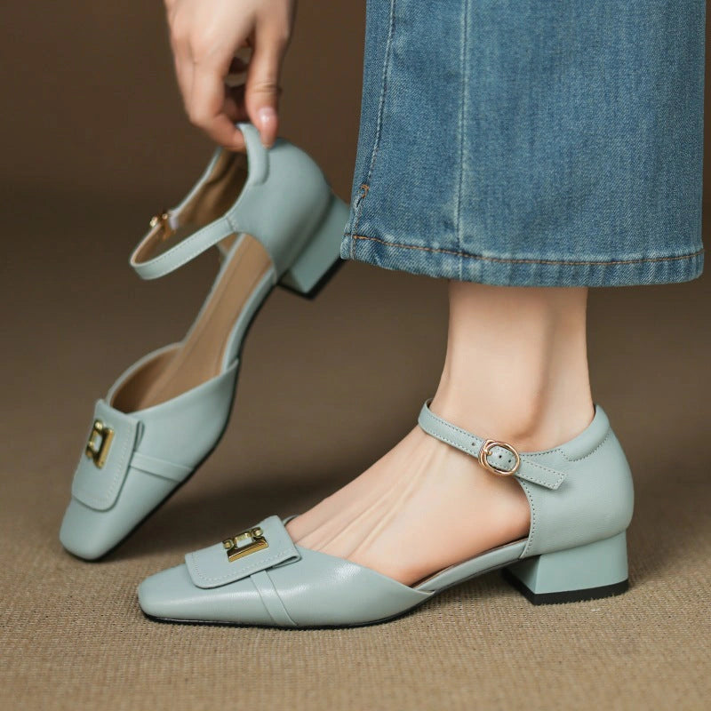 Vivienne Buckle Leather Mary-Janes