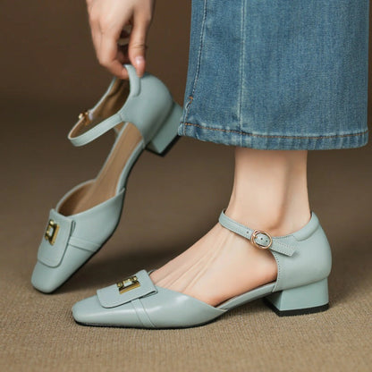 Vivienne Buckle Leather Mary-Janes