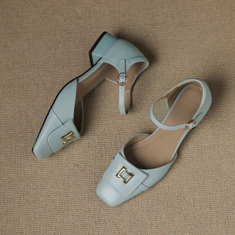 Vivienne Buckle Leather Mary-Janes