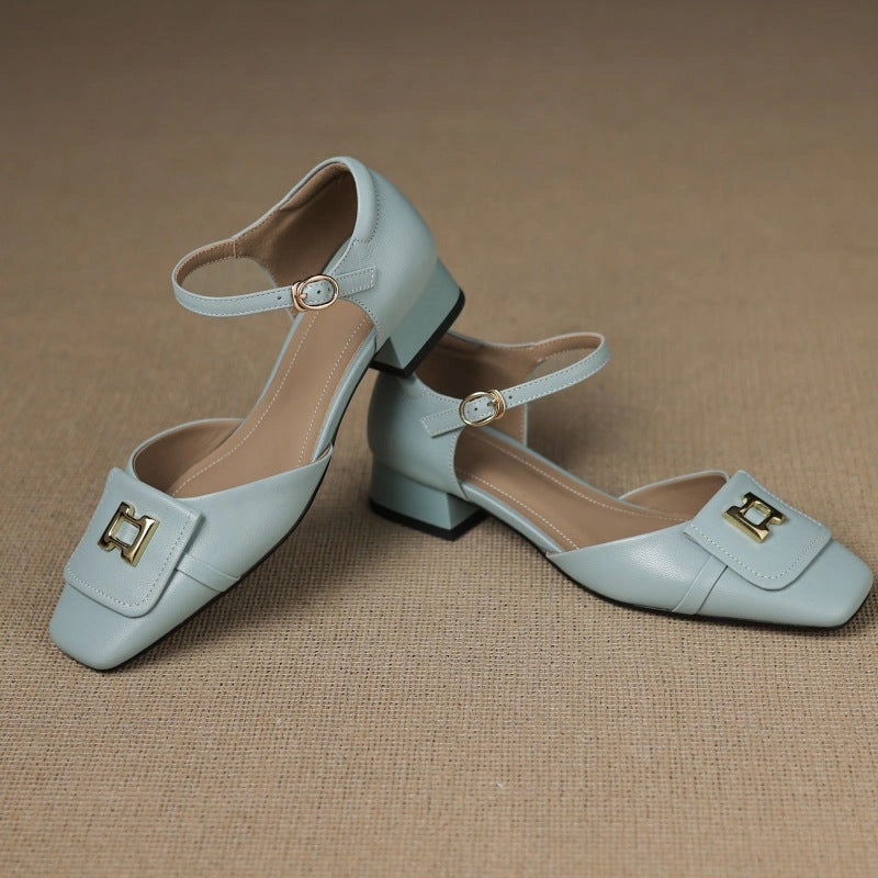 Vivienne Buckle Leather Mary-Janes