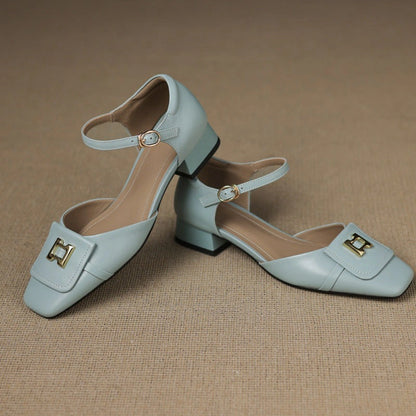Vivienne Buckle Leather Mary-Janes
