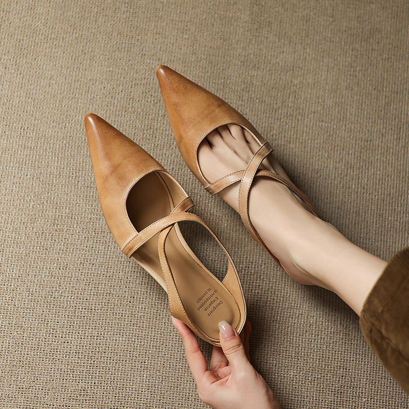Solene Leather Mules