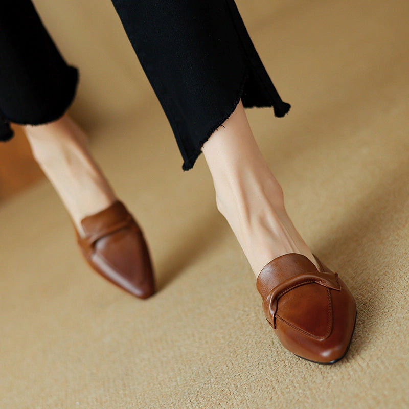 Esme Pointed Leather Mules