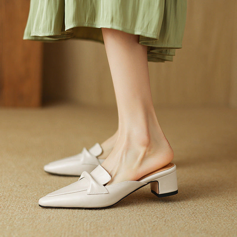 Esme Pointed Leather Mules