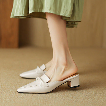 Esme Pointed Leather Mules