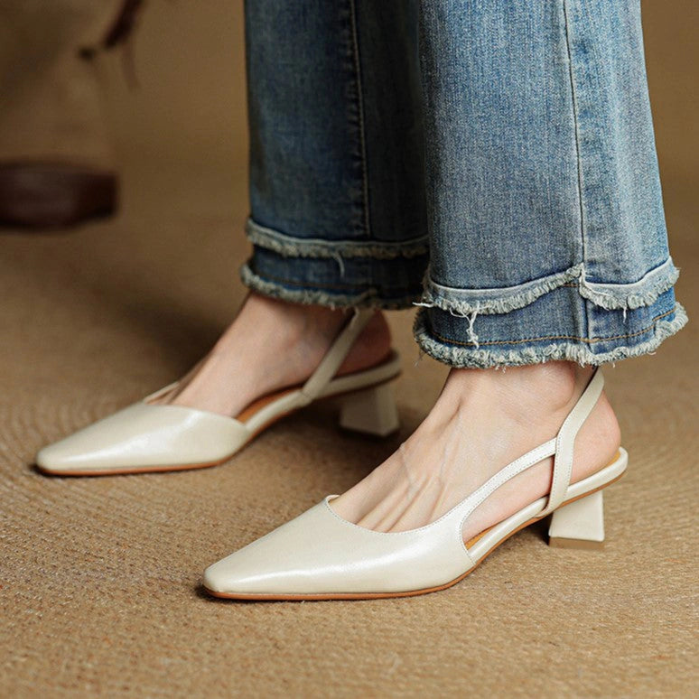 Oceane Leather Slingback Pumps