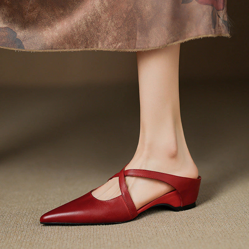 Solene Leather Mules
