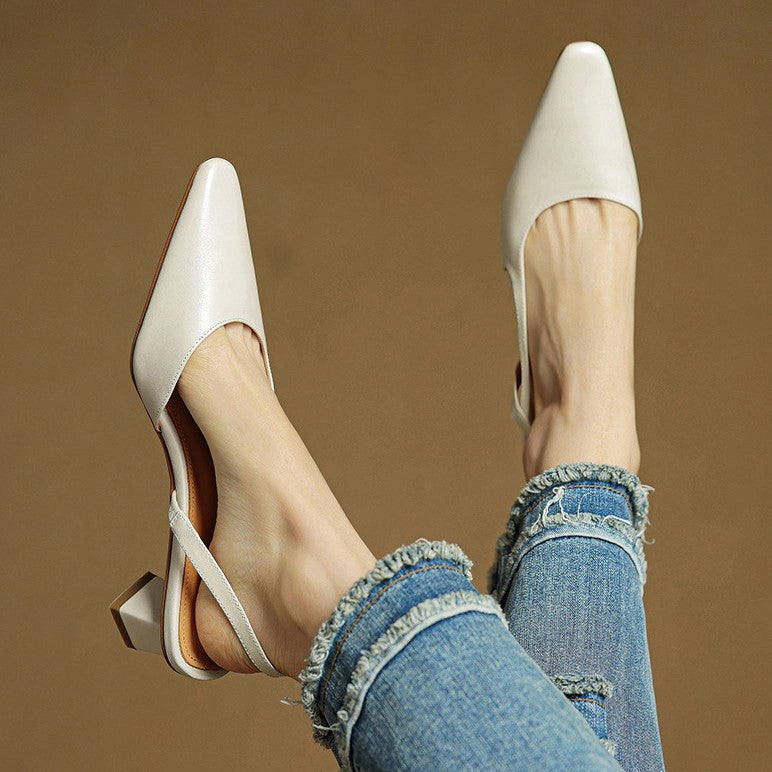 Oceane Leather Slingback Pumps