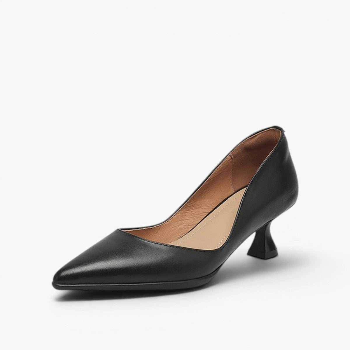 Camille Leather Kitten Heels