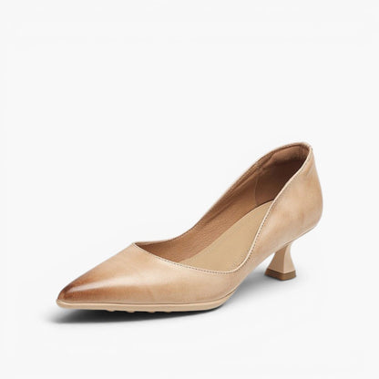 Camille Leather Kitten Heels