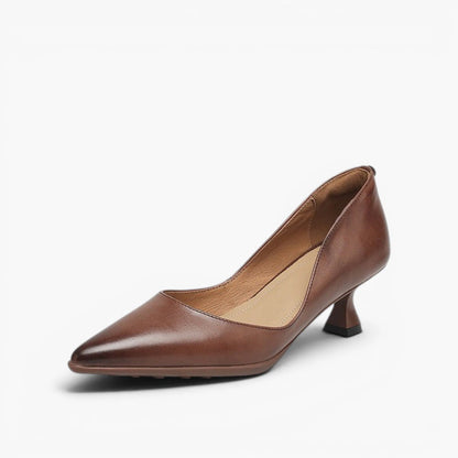 Camille Leather Kitten Heels