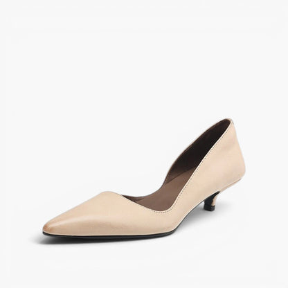 Odette Leather Kitten Heel Pumps