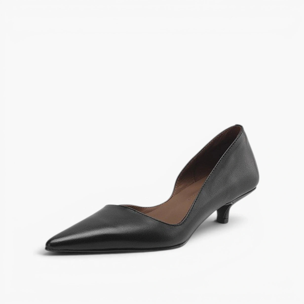 Odette Leather Kitten Heel Pumps