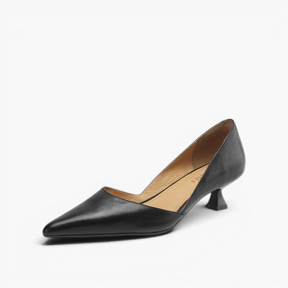 Giselle Leather Kitten Heels
