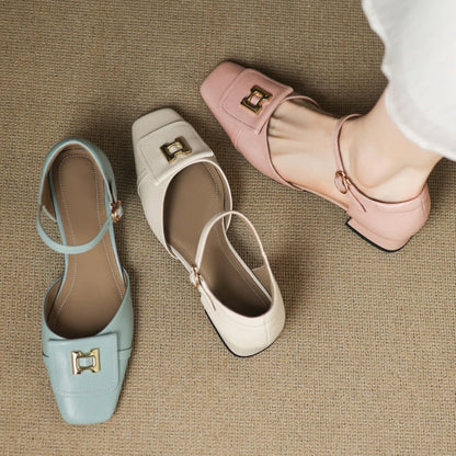 Vivienne Buckle Leather Mary-Janes