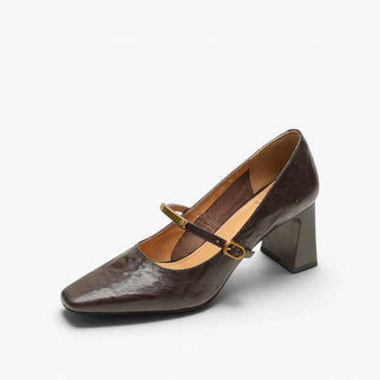 Lena Leather Strap Pumps