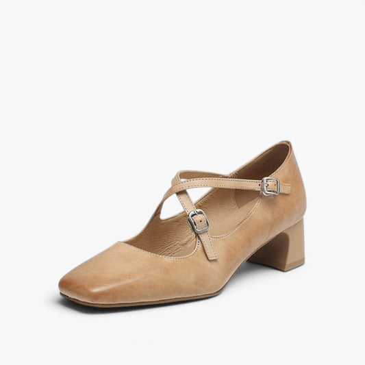 Mahaut Leather Kitten Heels