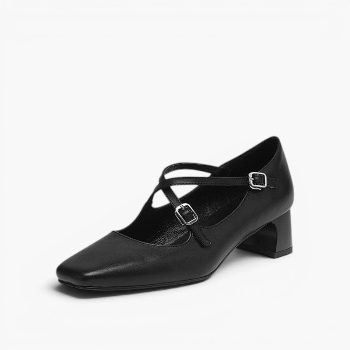 Mahaut Leather Kitten Heels
