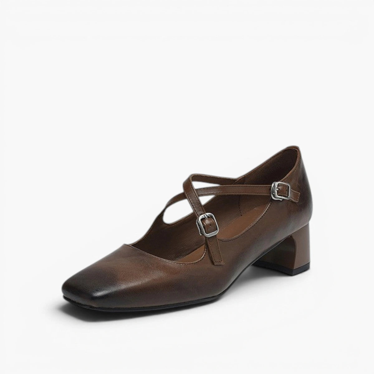 Mahaut Leather Kitten Heels
