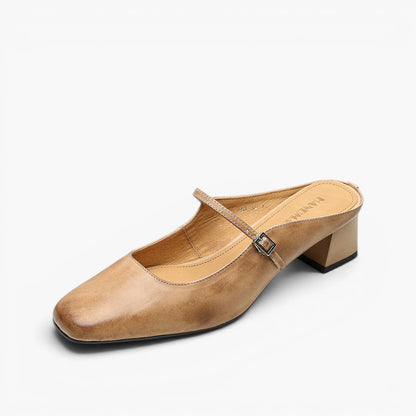 Coralie Leather Mules
