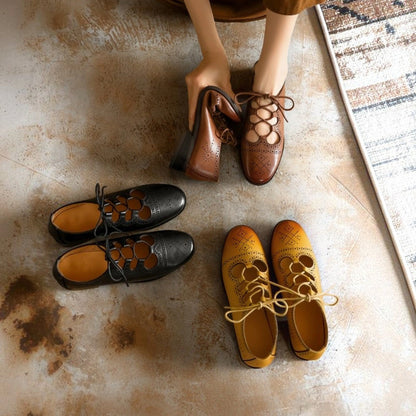 Ondine Brogue Leather Oxfords