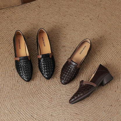 Iris Woven Leather Loafers
