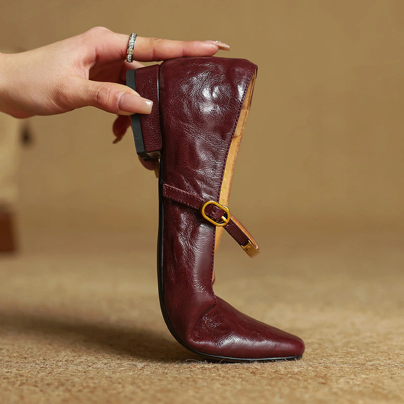 Noor Lambskin Mary Janes