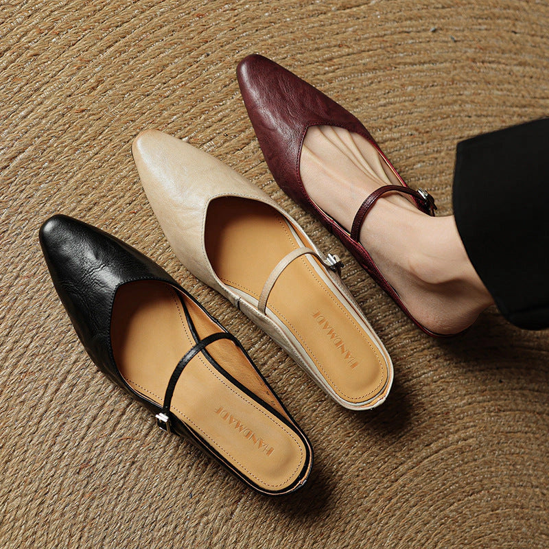 Delphine Leather Mules