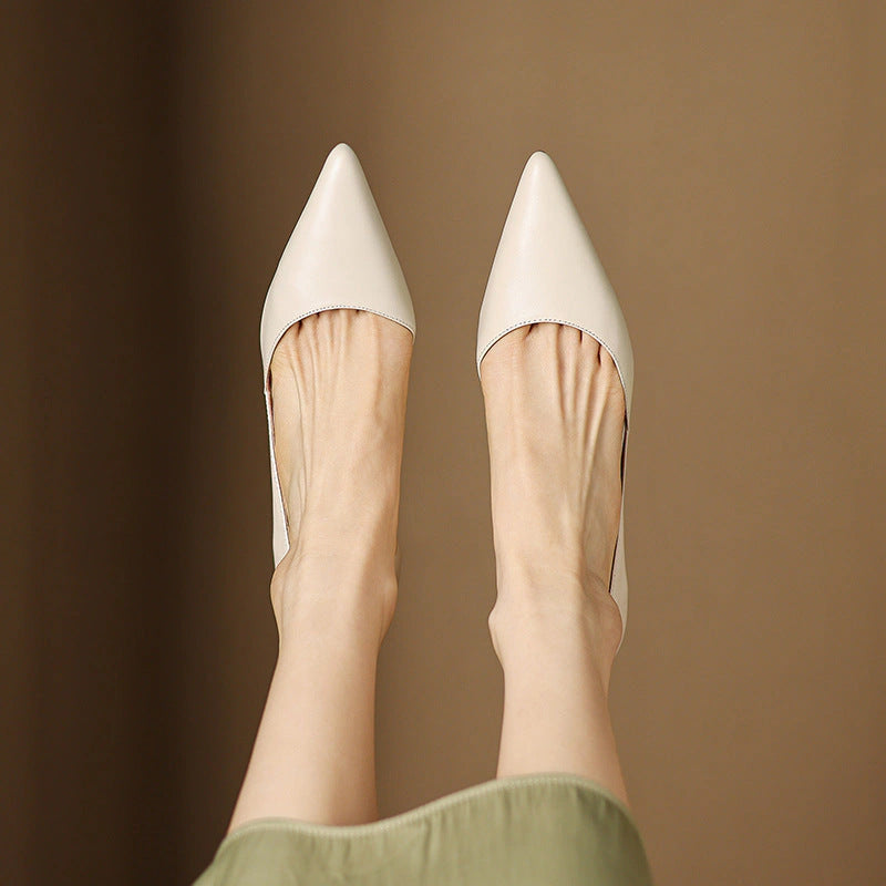 Giselle Leather Kitten Heels