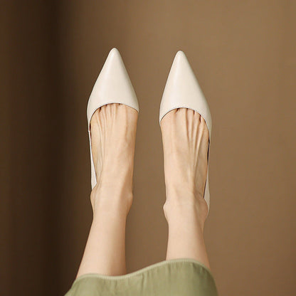 Giselle Leather Kitten Heels