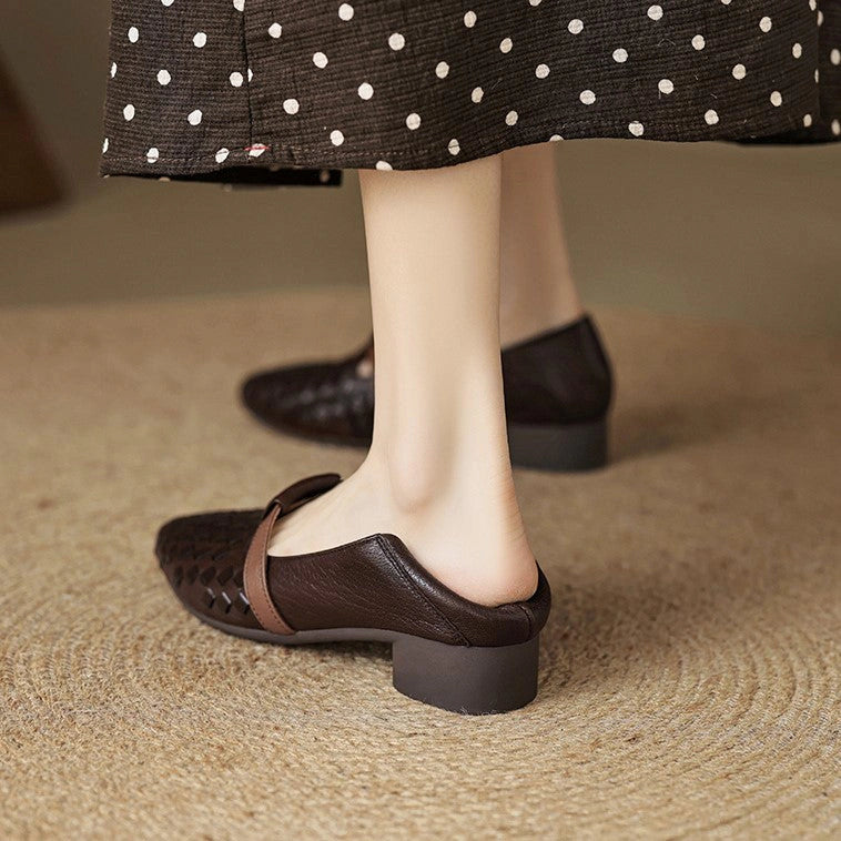 Iris Woven Leather Loafers