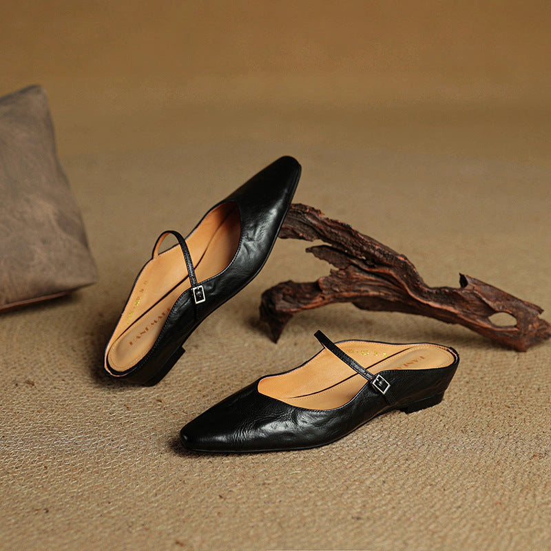 Delphine Leather Mules