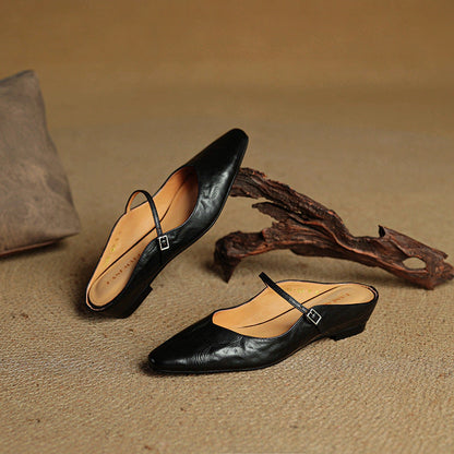 Delphine Leather Mules